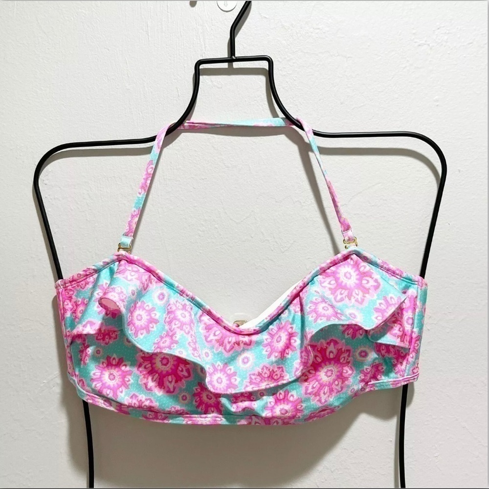 VINEYARD VINES Caribbean Floral Ruffle Bikini Top